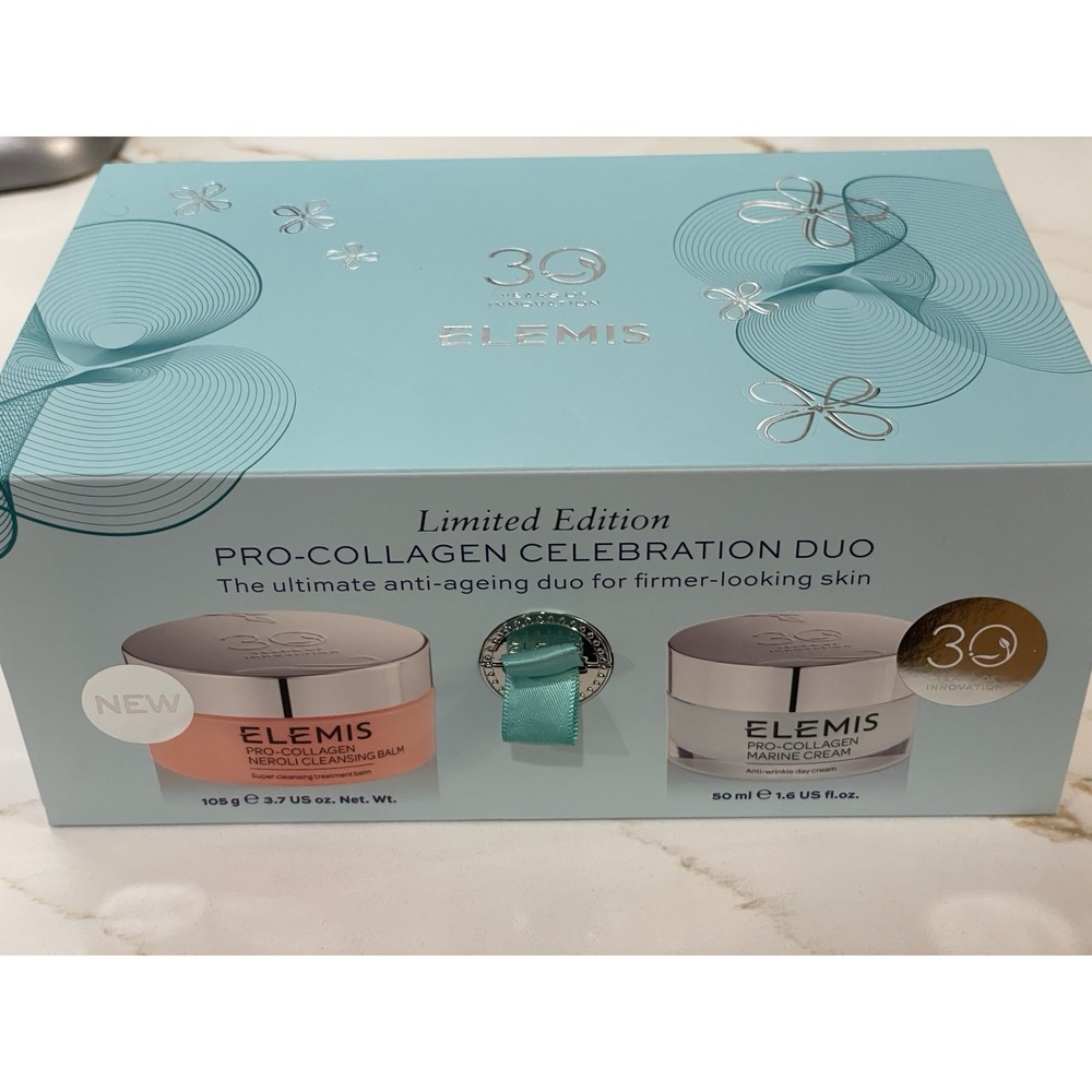 Elemis Pro-Collagen Duo Neroli Cleansing Balm 3.7 oz + Marine Cream‎ 1.6 oz Box